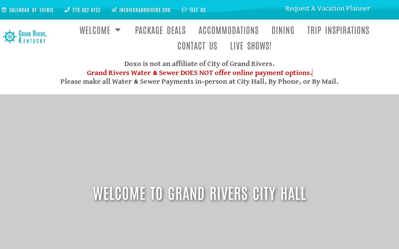 Grand Rivers Kentucky official city contact for busted arrest record routing