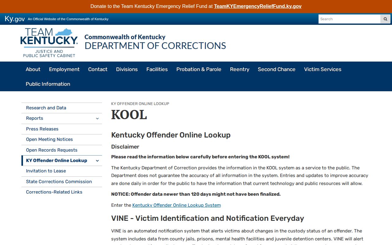 Livingston County state offender record lookup information